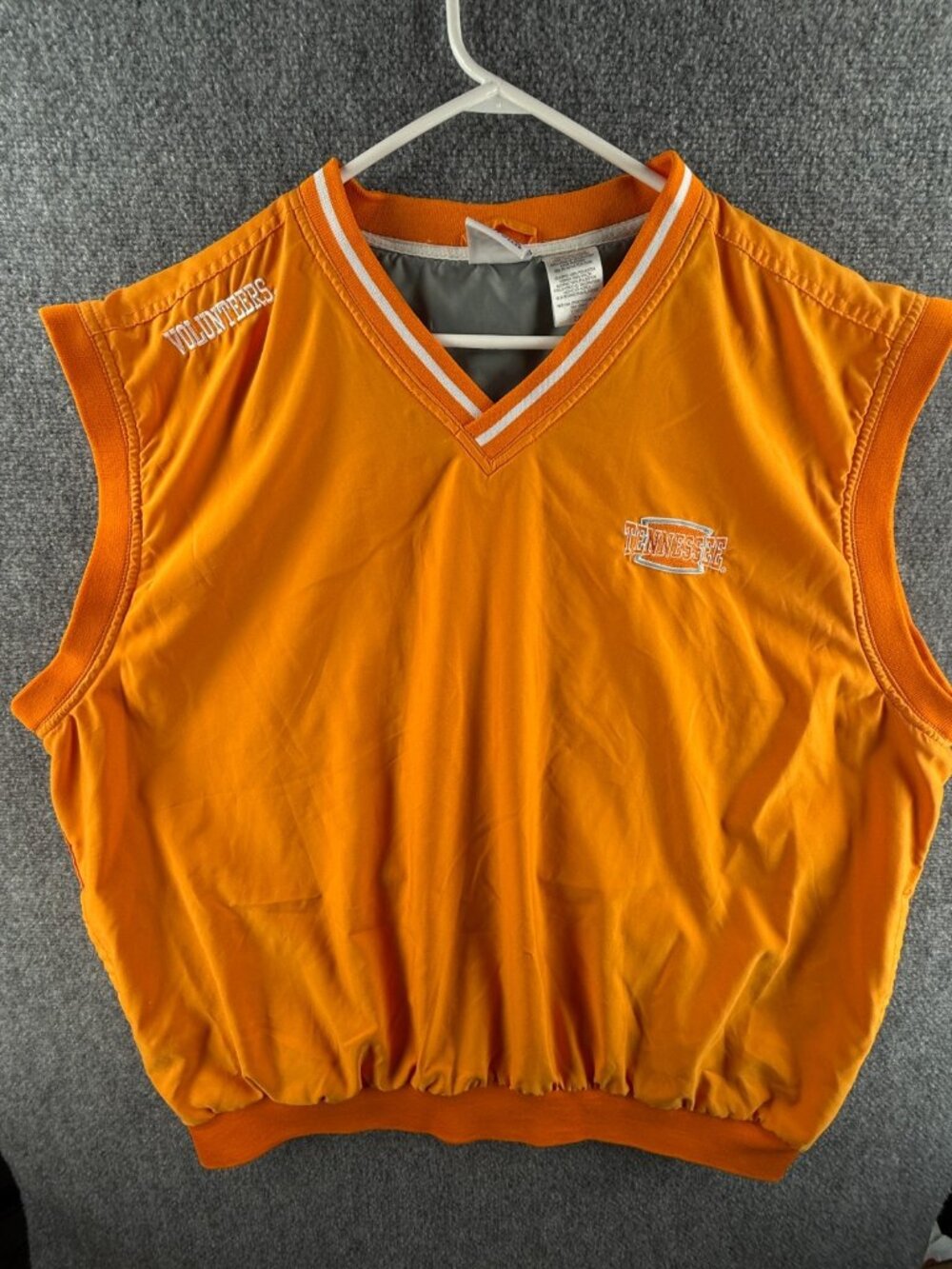 Tennessee Volunteers Lined Microfiber Vest 2XL Orange Logo Embroidery Golfing